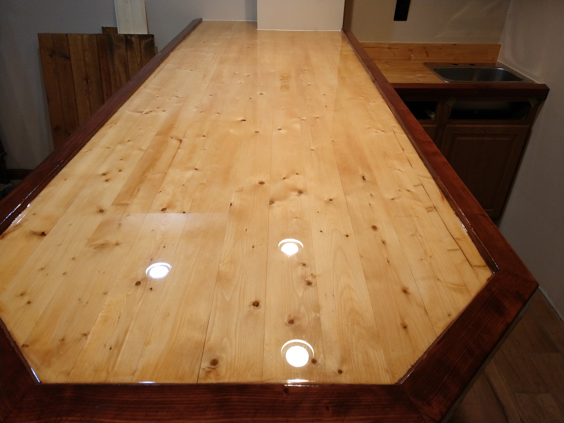 Halascak custom wood bar top